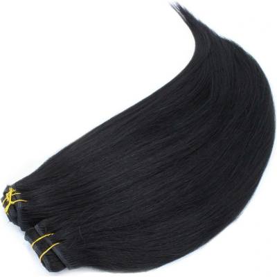 Clip in maxi set 43cm pravé lidské vlasy REMY černá