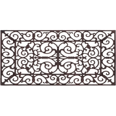 ESSCHERT DESIGN Litinová BEST FOR BOOTS obdelníková s ornamenty červeno-hnědá 72 x 46 cm
