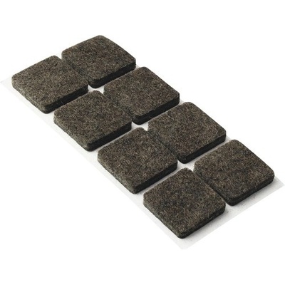 Podložka pod nábytok 30x30 mm filc hnedá 8 ks