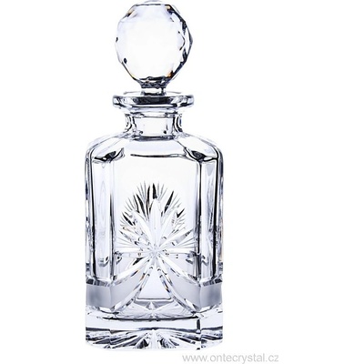 ONTE CRYSTAL Broušená karafa na whisky Mašle 800ml