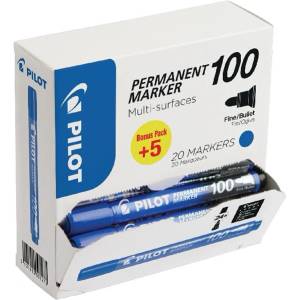 Pilot BT 100 20 бр. /опаковка син перманентен маркер SCA-100-20L (SCA-100-20L)