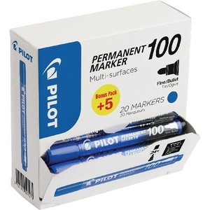 Pilot BT 100 20 бр. /опаковка син перманентен маркер SCA-100-20L (SCA-100-20L)