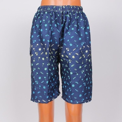 Мъжки шорти в тъмносиньо с палми