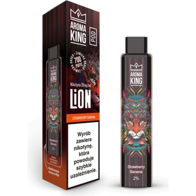 AROMA KING LION POD + baterie 20 mg Strawberry Banana 350 mAh 1 ks