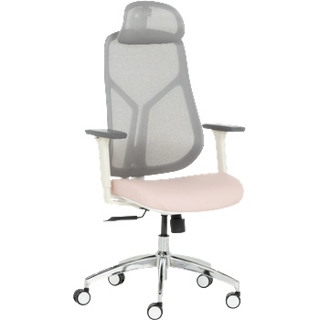 Bittel Ергономичен стол Carmen 7901 W еко кожа - сив-розов (3520183)