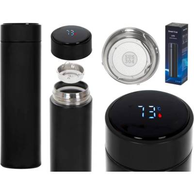 Smart LCD Termoska z nerezovej ocele zlatá 500 ml