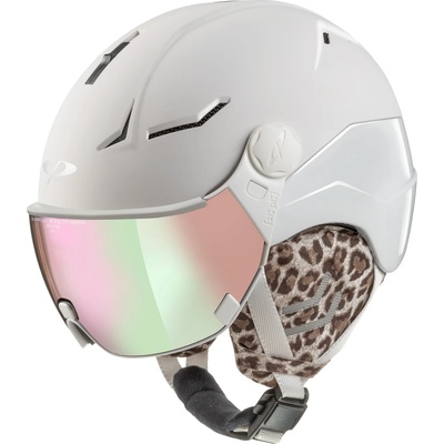 CP Helmets Дамска ски каска Cp helmets Women's Coya+ Ski helmet - Snowwhite S. T. / White Shiny / Glas: Vario Brown WP Mirror - размер 56-58 cm (418-1119-0312)