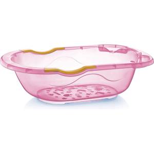 BabyJem Бебешка вана с отвор за оттичане BabyJem - 80 cm, розова (31)