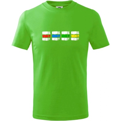 Turistické značky všetky tričko detské Apple Green