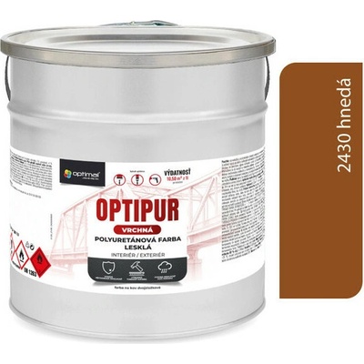 Optipur U2081 Vrchná polyuretanová farba lesklá 2 l hnedá
