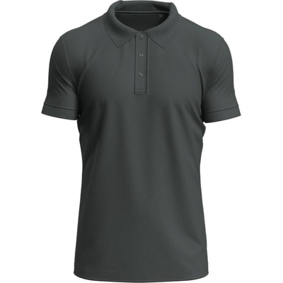 Stedman polo clive / Мъжка еластична поло тениска от плътен памук - шистово сива m (05964014602)