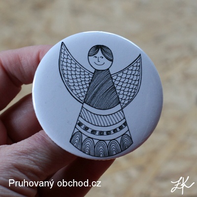 Andělské - button neboli placka