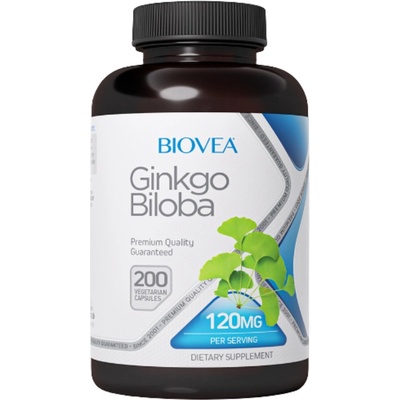 Biovea Ginkgo Biloba, 120 mg, 200 капсули, Biovea (8460)