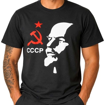 TifanTEX Tričko CCCP Lenin čierne