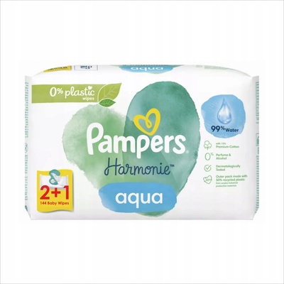 Pampers Aqua Harmonie dětské čisticí ubrousky 3 x 48 ks – Zboží Dáma