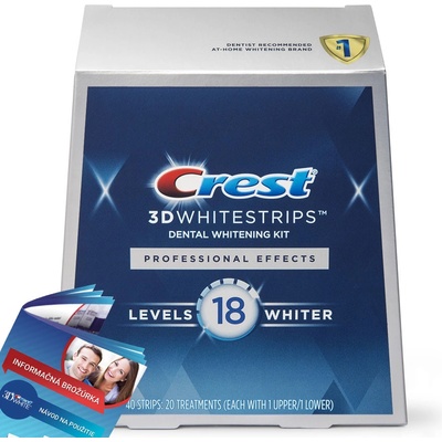 Procter & Gamble Crest 3D White Professional Effects bieliace pásiky 40 ks