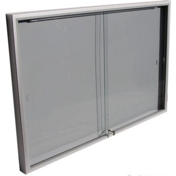 Expoint Závesná vitrína s úzkym profilom s posúvnymi sklami 18 x A4 1440 x 1040 x 69 mm