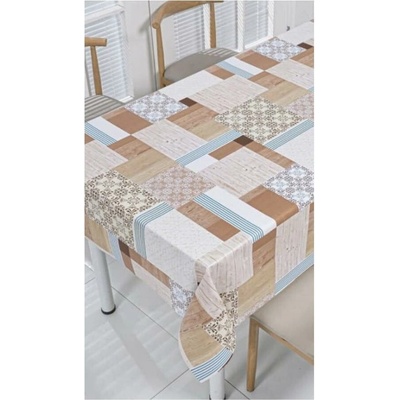 Obrus PVC 3581561, metráž, 20 m x 140 cm, patchwork hnedý, IMPOL TRADE