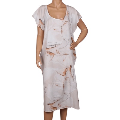 Плажна туника в бежово с мраморен ефект