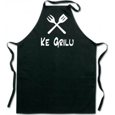 Povidlo.cz Zástěra Ke grilu Černá