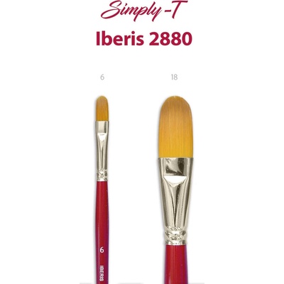 Štetec Simply-T Iberis 2880 - mačacie jazýček, krátka rukoväť Veľkosť štetca: 18