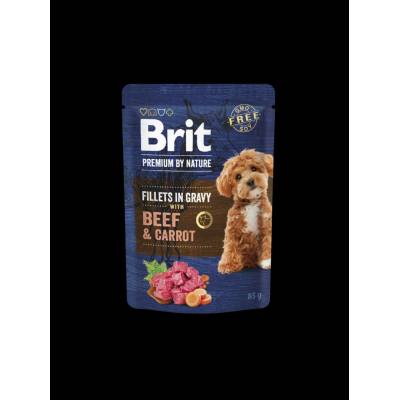 Brit Premium by Nature Adult Dog Fillets in Gravy with Beef & Carrot 85 g