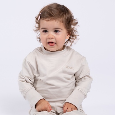 Moniel dětská rostoucí mikina Basic Light Beige