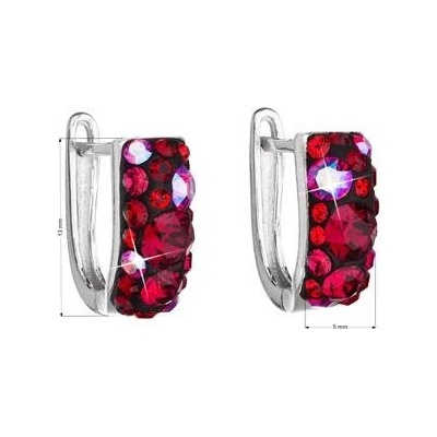 Evolution Group stříbrné s krystaly Crystals from Swarovski Cherry 31123.3 cherry