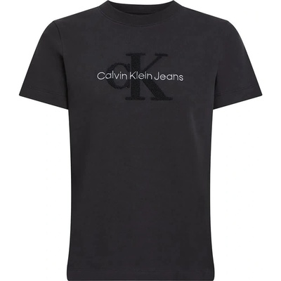 Тениска Calvin Klein Jeans Chenille Monologo Regular short sleeve T-shirt - Black