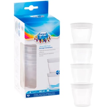 Image 1 of Canpol babies Storage Containers контейнери за съхранение на храни с капачка 4x180ml