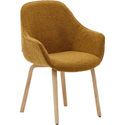 Kave Home Aleli čalouněná Hořčicově žlutá