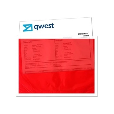 Nalepovací obálky C5 QPack ČERVENÉ 225X165mm