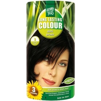 HennaPlus dlhotrvajúci farba na vlasy 3 tmavo hnedá
