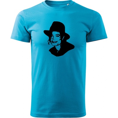 T-ričko Michael Jackson pánske tričko Tyrkysová Čierna