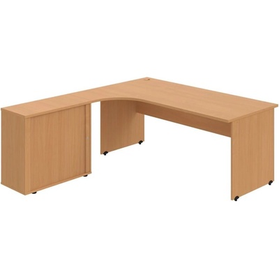 OFFICE PRO s.r.o. HOBIS kancelársky stôl pracovný, zostava pravá - GE 1800 HR P, buk