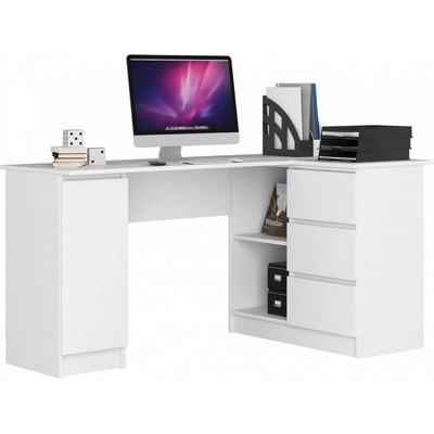 Ak Furniture B-20 rohový bílý pravý