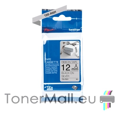 Brother Tape Black on Silver Brother TZE-R931