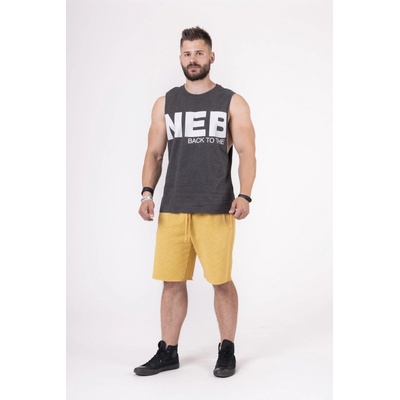 Nebbia Back To The HardCore tank top 144 šedá