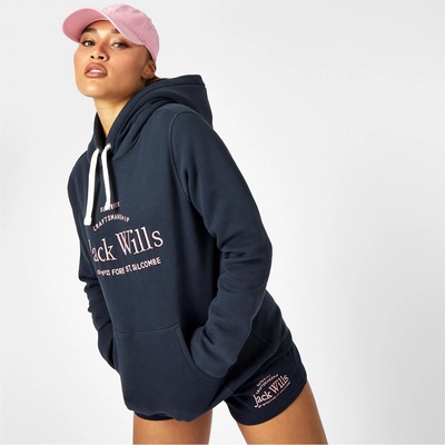 Jack Wills Суичър Jack Wills Hunston Graphic Logo Hoodie - Navy