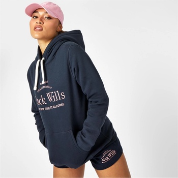 Image 1 of Jack Wills Суичър Jack Wills Hunston Graphic Logo Hoodie - Navy