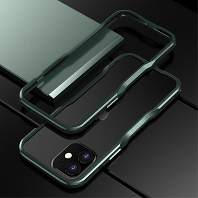 Luphie ochranné kovové rámček iPhone 12 mini - zelené