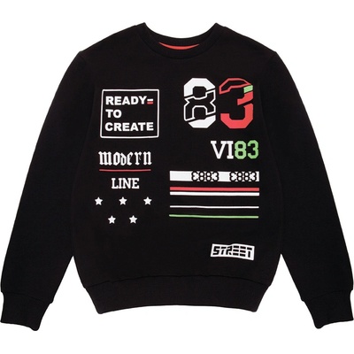 Winkiki Chlapčenská mikina WTB 01794 čierna