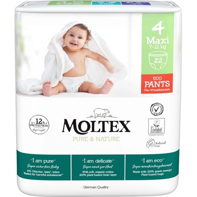 Moltex Pure & Nature Maxi Size 4 еднократни пелени гащички 7-12 kg 22 бр