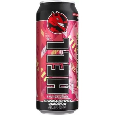 Hell energetický nápoj strawberry banán 0,5 L