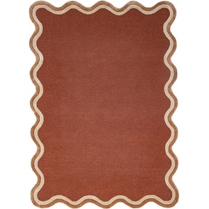 Flair Rugs Теракотен ръчно изработен килим със смес от вълна 160x230 cm Rivo Wool - Flair Rugs (503119382665)