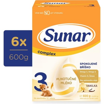 Sunar complex 3 batolecí vanilka 6 x 600 g