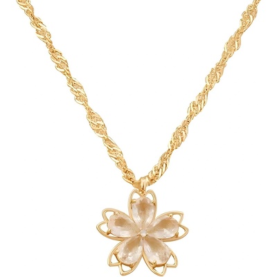 HARAHU Колие na-29396 - Златна / Кристалова kp29396 (na-29396)