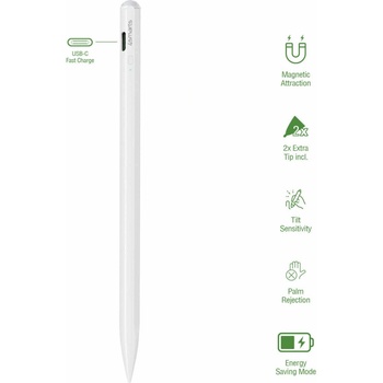 4smarts Active Pencil Pro 3 Stylus - професионална писалка за iPad (бял)