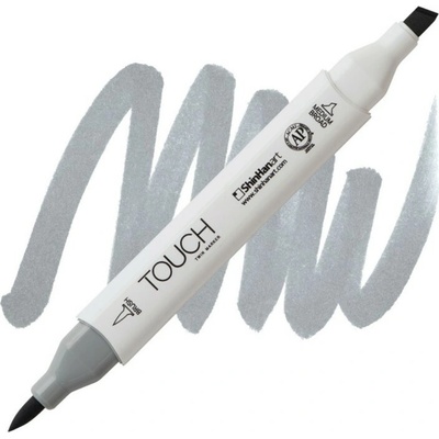 Lihová fixa TOUCH oboustranná Brush & Chisel, Cool grey 4 (CG4)