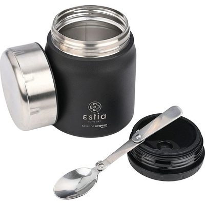 Estia Home Art Термобуркан за храна Estia Save the Aegean - Midnight Black, 500 ml (01-21658)